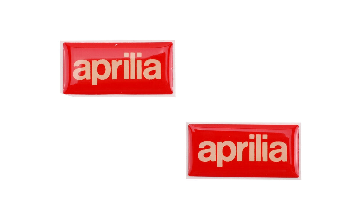 Embleemset Aprilia Klein 3D 35x17mm (2 stuks)